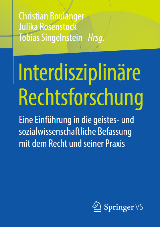 Buchcover interdisziplinäre rechtsforschung