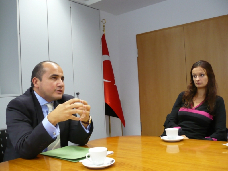 Discussion with the counsellor of the Turkish embassy